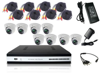 China DVR-de Uitrusting van het Toezichtsysteem HD DVR met 8PCS-de Voeding van de Koepelcamera 3pcs Te koop