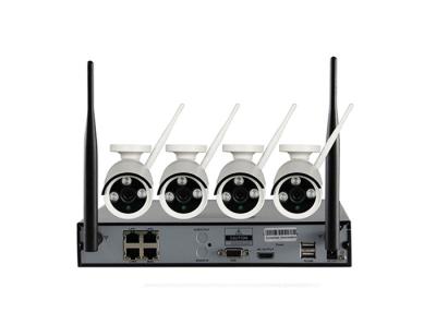 China Fixed Lens WiFi IP Camera Kit 1.3MP 4 Camera Wireless CCTV System Plug & Play Type for sale