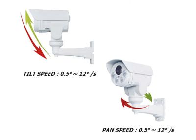 China Motion Detection PTZ Bullet Camera , Outdoor IP PTZ Camera With IR 4pcs Array LED for sale