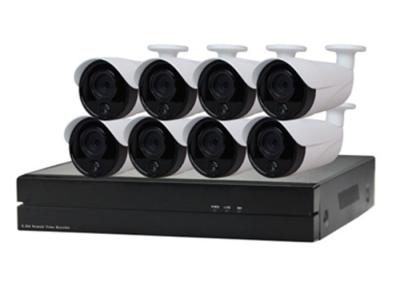 China Onvif 8 Pcs 1.3MP 8 Channel CCTV Camera Kit , NVR IP Camera Kit Desktop Installation for sale