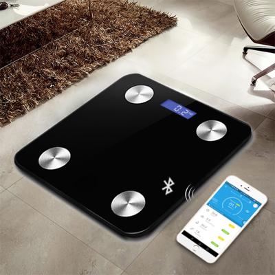 China Support App Reasonable Competitive Price 150kg Temp Body Fat Glass Smart Scale With Bmi Function for sale