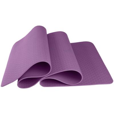 China Hotsell Tape Eco-friendly Material Non Slip Eco Friendly Double Layer Tape Yoga Mat , Yoga Pilates 6mm Textured Non Slip Outdoor Yoga Mats for sale