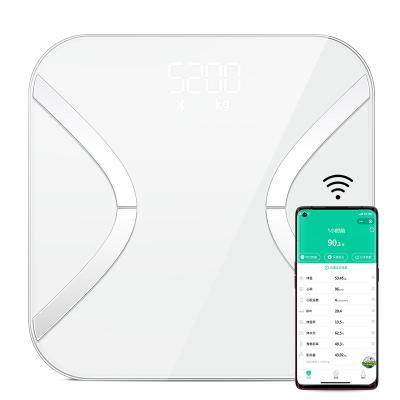 China Large Capacity App 180Kg 396Lb BMI Smart Personal Weight Digital Electronic Body Fat Wireless Scale for sale