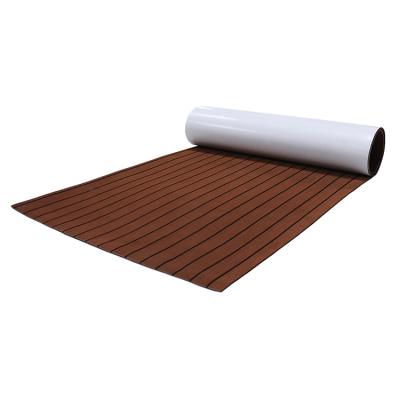 China Wavefun PE Eva Foam Faux Teak Sheet Yacht Synthetic Decking Marine Flooring Non-Slip Anti-Slip UV Resistant Boat Decking for sale