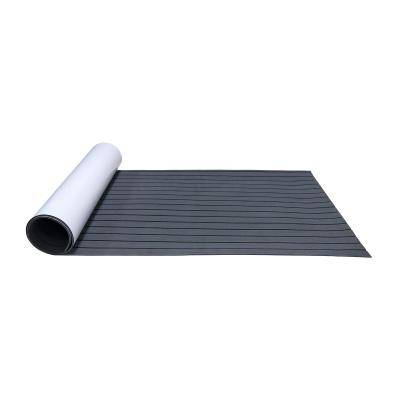 China Wavefun UV Resistant Anti-Slip EVA Marine Decking Foam Warm Flooring Mat Material For Marine Boat Deck 65 Degree Faux Teak Stripe Flooring for sale