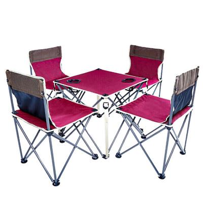 China Wavefun High Quality Easy-Carry Camping Chair Set For Outdoor Beach Picnic Table Folding Camping Chair Set for sale