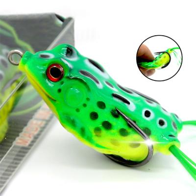 China Hot Sale Metal Wavefun Cavity Body Topwater Frogs Lures 5 Colors Soft Fishing Lure for sale