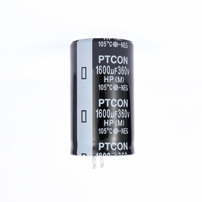 China High Quality Lowest Price Sufficient Foot Long Life Voltage PTCON General Purpose Aluminum Electrolytic Capacitor 35X70 360v 1600uf for sale