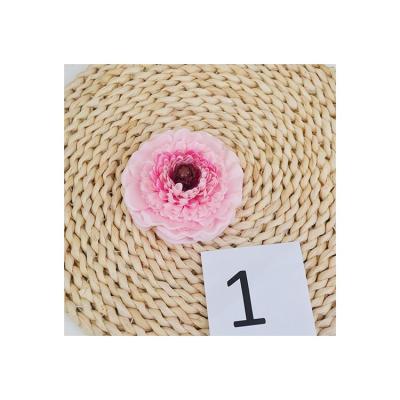 China Fabric Competitive Price Good Quality Artificial Flowers Decor Silk Artificial Flower Head for sale