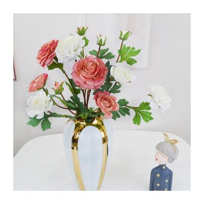 China Wholesale Unique Quality Silk Camellia Wall Decoration Artificial Flowers Guarantee for sale