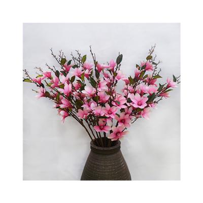 China Hot-Product Silk Fabric Flowers Home Decoration Artificial Magnolias Flowers Artificial for sale