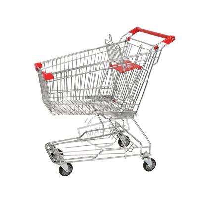 China High Quality Asian Convenience Metal Grocery Retail Store Supermarket Shopping Trolley for sale