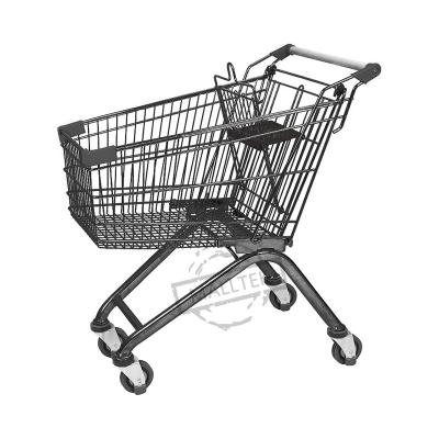 China Durable Wholesale Galvanized Grocery Store Metal Supermarket Shopping Cart for sale