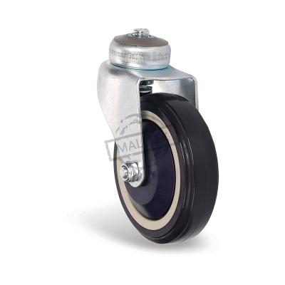 China Convenience 4 Inch Supermarket Swivel Gray PU Caster Medium Duty Wheel For Trolley for sale