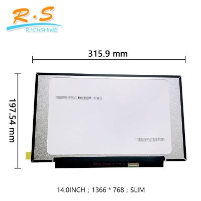 China 14 Inch TFT LCD Screen 1366 * 768 EDP Interface Glare Slim For Laptop Replacement for sale