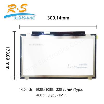 China 14.0 Inch Laptop LCD Screen 1920*1080 Edp Interface 30 Pin For B140HTN01.B for sale