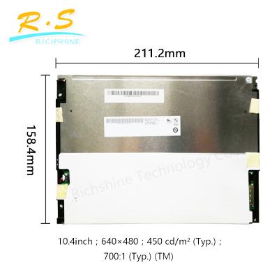 China Matte 10.4 inch 640*480 VGA tft lcd panel 80/60/80 , Brightness industrial lcd monitor for sale