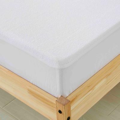 China High Quality White Anti-bacteria Terry Mattress Protector For Hotel Home Bed Waterproof Mattress Cover for sale