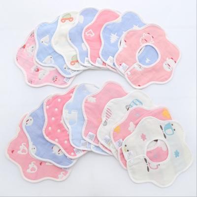 China Phthalate Free Baby Bibs Cotton Baby Bib Maker 6 Layers Jacquard Baby Bibs Burp for sale