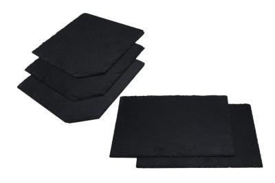 China Midnight Black Slate Roof Tiles Ziyang Black Roofing Slate Black Slate Roofing Tile for sale