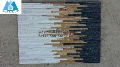 China White Quartzite Yellow Sandstone Black Quartzite Water Retaining Wall Stone Cladding for sale