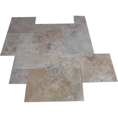 China Travertine Versailles Travertine Pattern Travertine Pavers Coffee Travertine Wall Cladding for sale