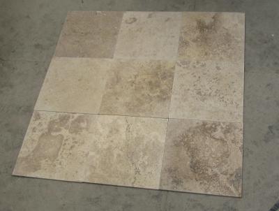 China Coffee Travertine Tiles Stone Tile Natural Paving Stone Travertine Wall Tiles for sale