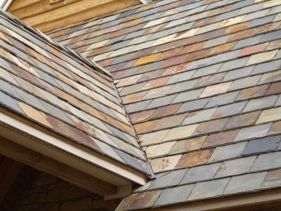 China Multicolor Slate Roof Tiles Rusty Roof Slates Natural Slate Roofing for sale