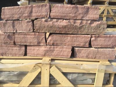 China Red Sandstone Field Stone Natural Random Stone Veneer Natural Ledger Stone for sale