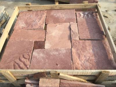 China Red Sandstone Retaining Wall Natural Sandstone Cladding Sandstone Wall Tiles for sale