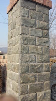 China Green Quartzite Pillar Wall Stone Quartzite Mushroom Stones Landscaping Stones Exterior Stone for sale