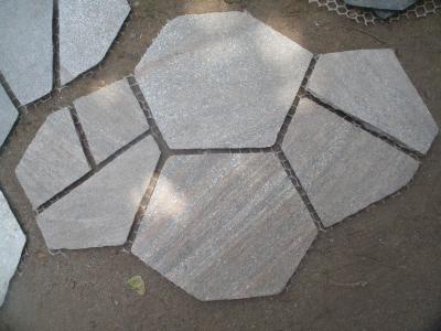 China Pink Flamed Quartzite Flagstone Patio Pavers Natural Quartzite Meshed Flagstone Exterior Wall for sale