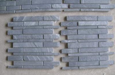 China Natural Stone Mosaic Pattern Black Slate Mosaic Wall Tiles Black Mosaic Floor Tiles for sale