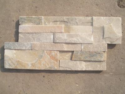 China Oyster Split Face Slate Thin Stone Veneer Natural Stone Cladding Beige Ledgestone Real Stone for sale