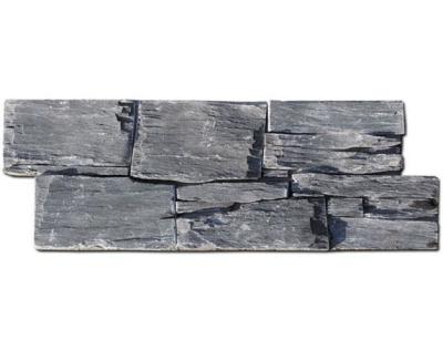 China Charcoal Slate Z Stone Cladding Carbon Black Slate Stone Veneer Natural Wall Panel Ledgestone for sale