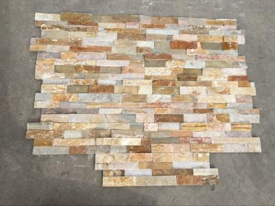 China Beige Quartzite Z Stone Cladding Rough Yellow Stone Veneer Natural Stacked Stone Panel Ledgestone for sale