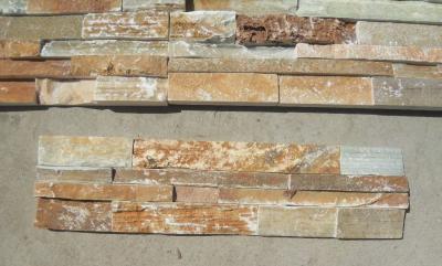 China Good Color Beige Quartzite Stone Veneer Rough Surface Natural Stacked Stone Real Culture Stone for sale