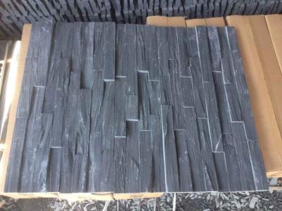 China Charcoal Slate Stone Panel 4 Layers Natural Stone Veneer Rough Surface Real Culture Stone for sale