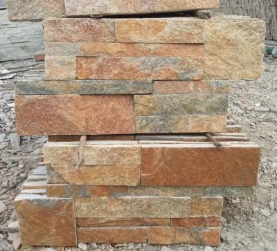 China Rustic Quartzite 18x35 Thin Stone Veneer,Natural S cut Stone Cladding,Quartzite Culture Stone for sale