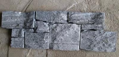 China Black Quartzite Cemented Z Stone Cladding,Quartzite Stacked Stone,Natural Culture Stone Veneer for sale