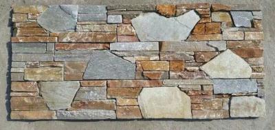 China Oyster/grey Slate Cemented Stone Cladding,Thick Natural Stone Panel,Outdoor Stacked Stone Wall for sale