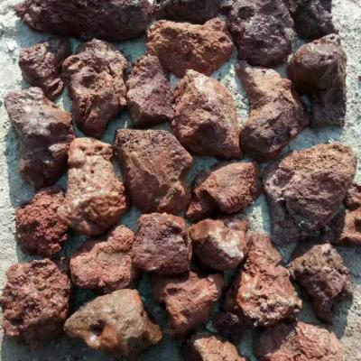 China Red/Brown Lava Stone Rock,Lava Stone Pebbles,Red Lava Stone Cladding,Red Basalt Pebbles for sale