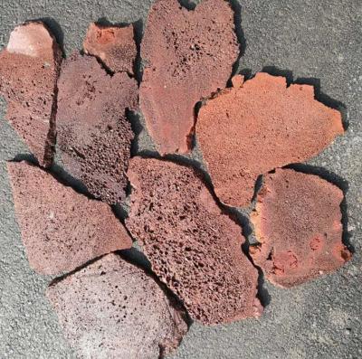 China Red/Brown Lava Stone Random Flagstones,Lava Irregular Flagstones,Basalt Crazy Stones,Lava Random Stones for sale