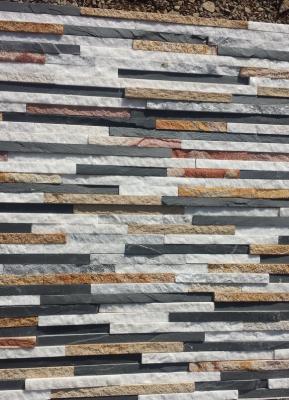 China Quartzite Slate Sandstone Waterfall Shape Ledgestone,Mini Stacked Stone,Multicolor Thin Stone Veneer for sale