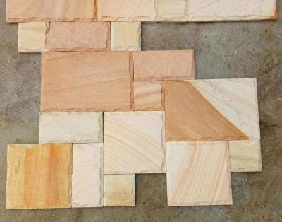 Chine Revêtement multicolore de mur de visage de champignon de grès, tuiles de mur de grès, panneaux de mur de grès à vendre