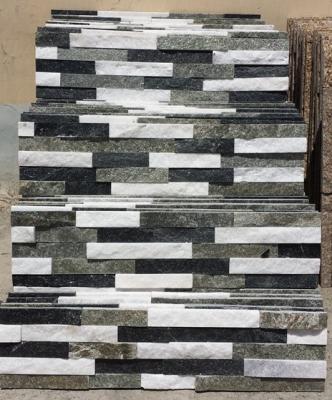 China Multicolor Stone Panels,Slate/Quartzite Mixed Colors Stacked Stone,Natural Culture Stone,Thin Stone Veneer,Ledgestone for sale