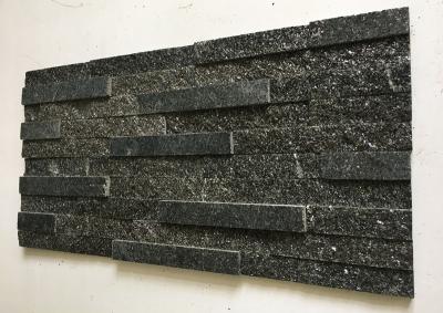 China China Black Galaxy Culture Stone,Black Galaxy Granite Stone Cladding,Natural 3D Stacked Stone,Stone Wall Panels for sale