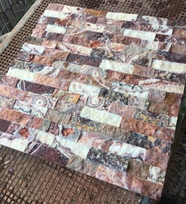 China Red Dragon Jade Marble Culture Stone,Glory Purple Marble Stone Cladding,Purple Cream Stone Panel,Pink Jade Stacked Stone for sale