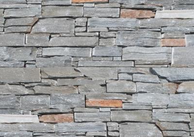 China Grey Slate Zclad Stacked Stone,Natural Stone Cladding,Grey Culture Stone Backed Cement,Outdoor Landscaping Stone Panels for sale