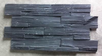 China Chinese Black Slate Zclad Stone Panel,Charcoal Slate Stone Cladding,Carbon Black Slate Stacked Stone,Slate Culture Stone for sale